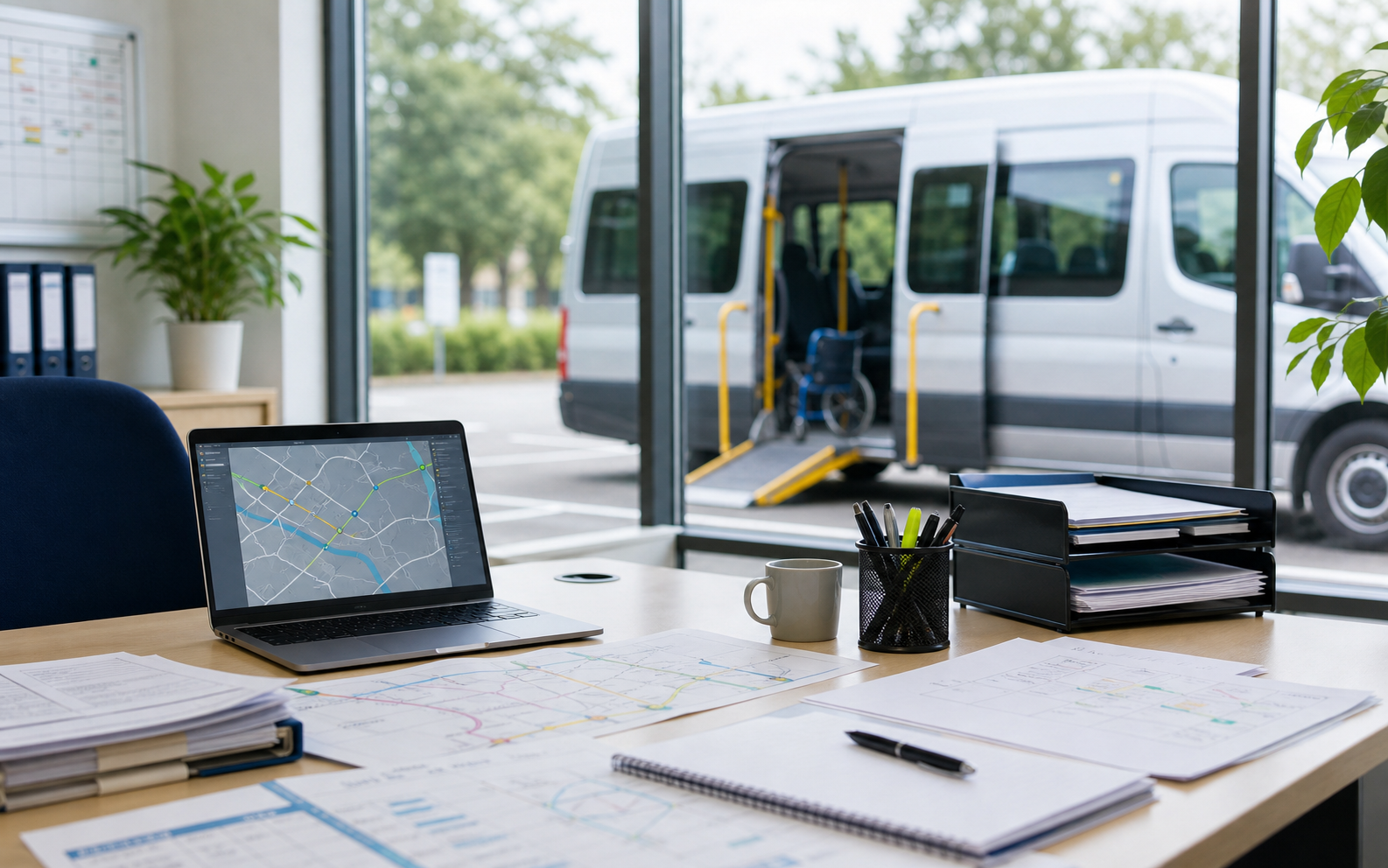 Accessible passenger transport vehicle used for route planning
